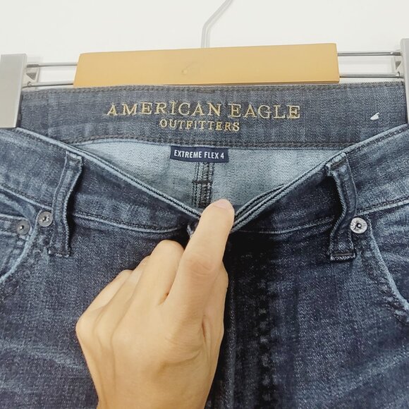 American Eagle Outfitters Men's Blue Cotton Blend Flex 4 Denim Jean Size 34X30 - Picture 8 of 15